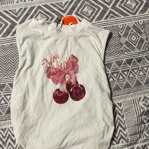 White and Pink Womens Top